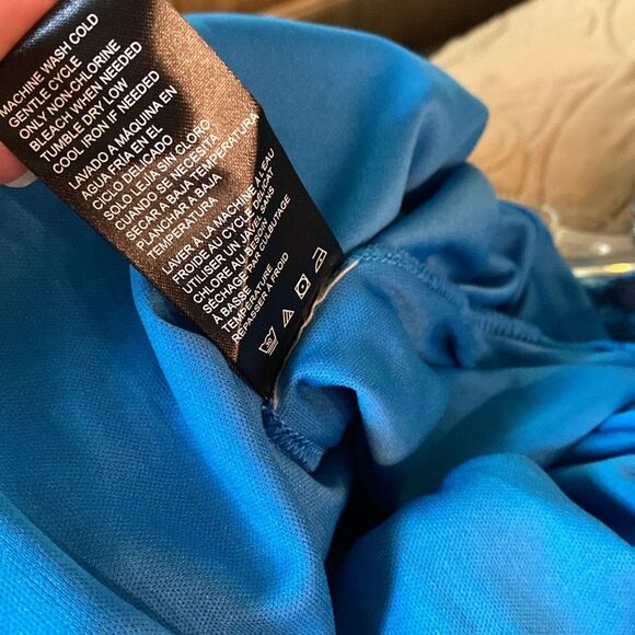 Nordstrom TASH AND SOPHIE Smocked Bodice Tiered Chiffon Dress S - Picture 7 of 8